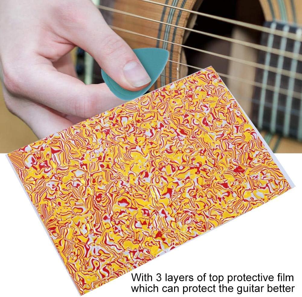 28.5cm x 43cm Guitar Pickguard Sheet,Guitar Pickguard Material Scratch Plate Backplate for Electric Guitar Bass Pickguard(Brown)