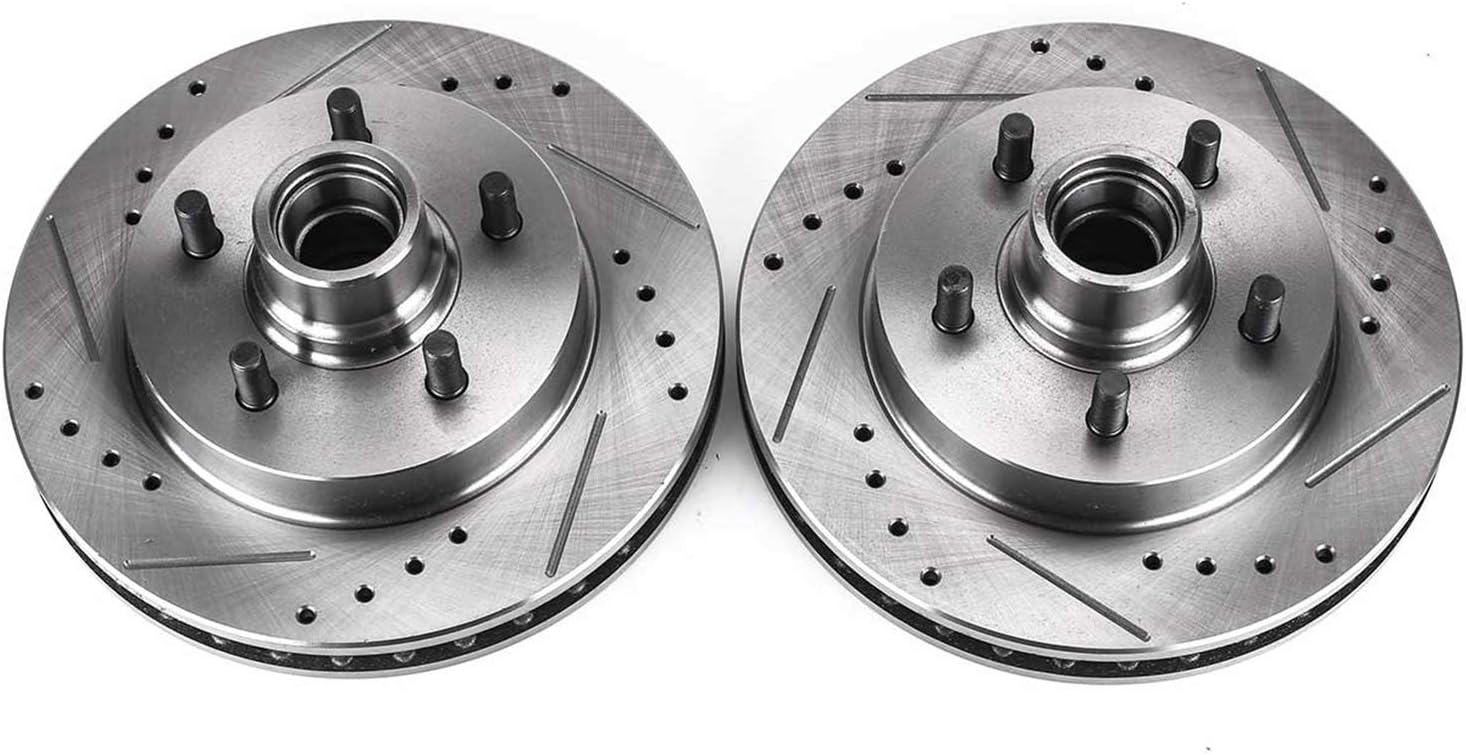 PowerStop Evolution Rear Brake Rotors For Chevrolet Camaro 1998-02 | Pontiac Firebird 1998-02 - Drilled and Slotted Performance Disc Rotors Upgrade, AR8265XPR
