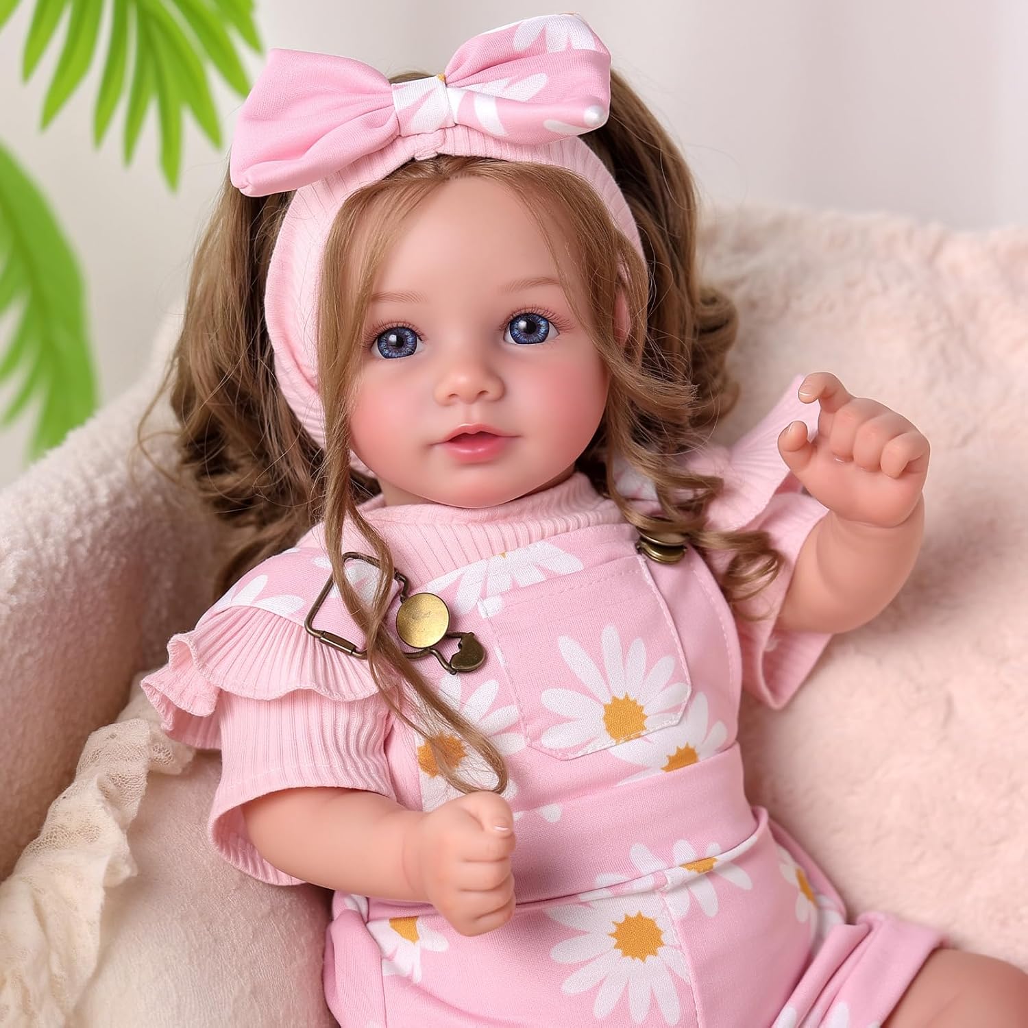 BABESIDE Reborn Baby Dolls, 20Inch Soft Cloth Body Realistic Baby Doll w/Rooted Hair and Open Eye Reborn Doll for Girls Real Life Baby Dolls Perfect for Kids Ages 3+, Playtime and Collection - Image 8