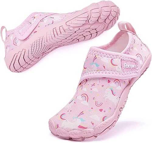 Miniatura 2 de Racqua Zapatos acuáticos sin cordones para niños y niñas pequeños, de secado rápido, zapatos acuáticos descalzos (niños pequeños)