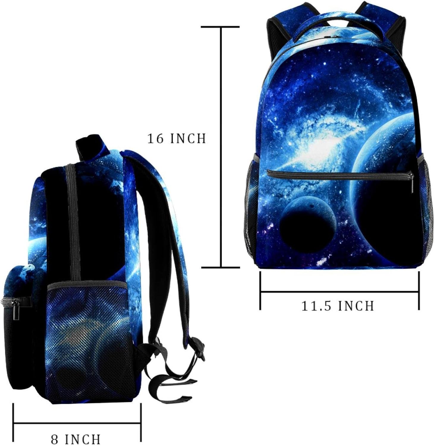 [WOSHJIUK] スクールバックパックトラベルバッグ、銀河 惑星 宇宙 宇宙、アウトドア ウォーク用デイパック スモール サック