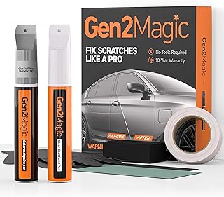 Classic Silver Metallic Touch Up Paint Pen Kit for Toyota [Clear Coat Included], 1F7 Color Match, Easy Scratch Repair for Toyota RAV4 Camry Corolla Tacoma Highlander 4Runner Prius & More