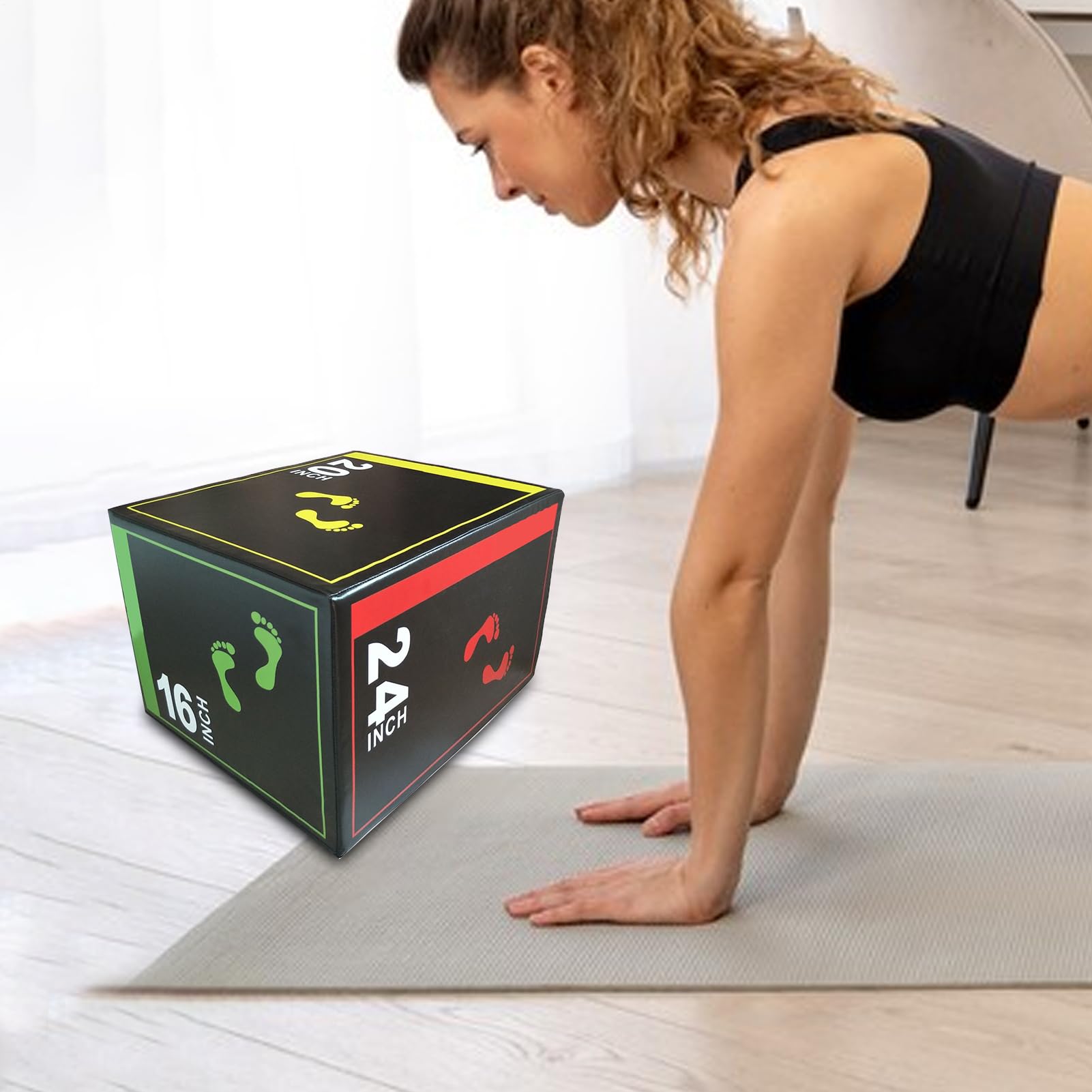 Sollee Sprungboxen Für Training,rutschfeste Trainingsbox | Stabiles Koordinationsgerät Für Sportler Schnelligkeit Kniebeugen Jugendliche Bewegung