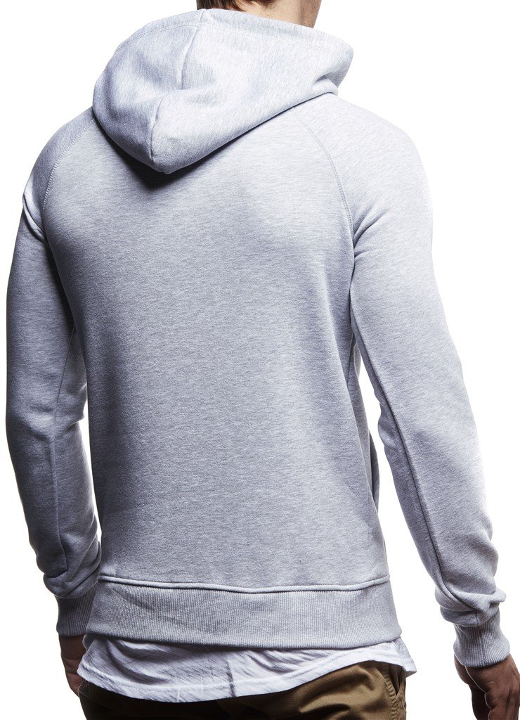 Leif Nelson LN8125 Sweat-shirt à capuche pour homme Coupe ajustée Avec coton Style moderne