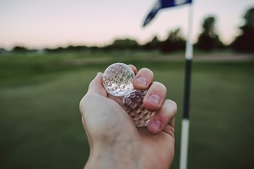 Miniatura 4 de Enfriadores de whisky de bola de golf y bolsa para congelador, juego de 2 piedras de whisky de cristal para enfriar vodka, whisky y escocés, cada