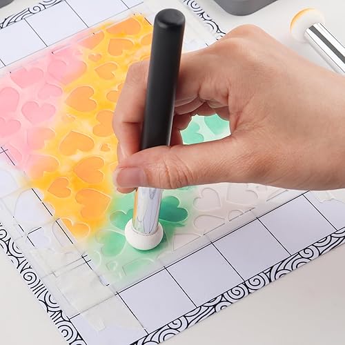 Miniatura 5 de Briartw Paquete de 8 aplicadores de esponja, mini punteros de papel para hacer tarjetas, herramientas de manualidades para mezclar tarjetas,