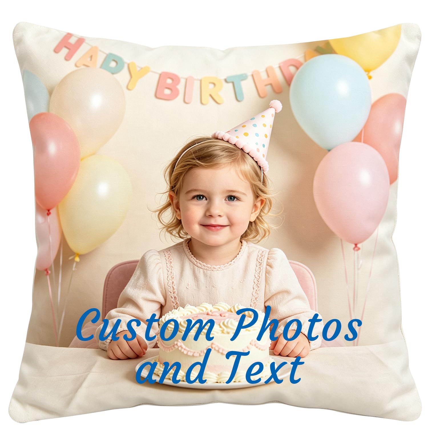 Personalised Cushion with Photo, Double Sided Custom Photo pillow Cover