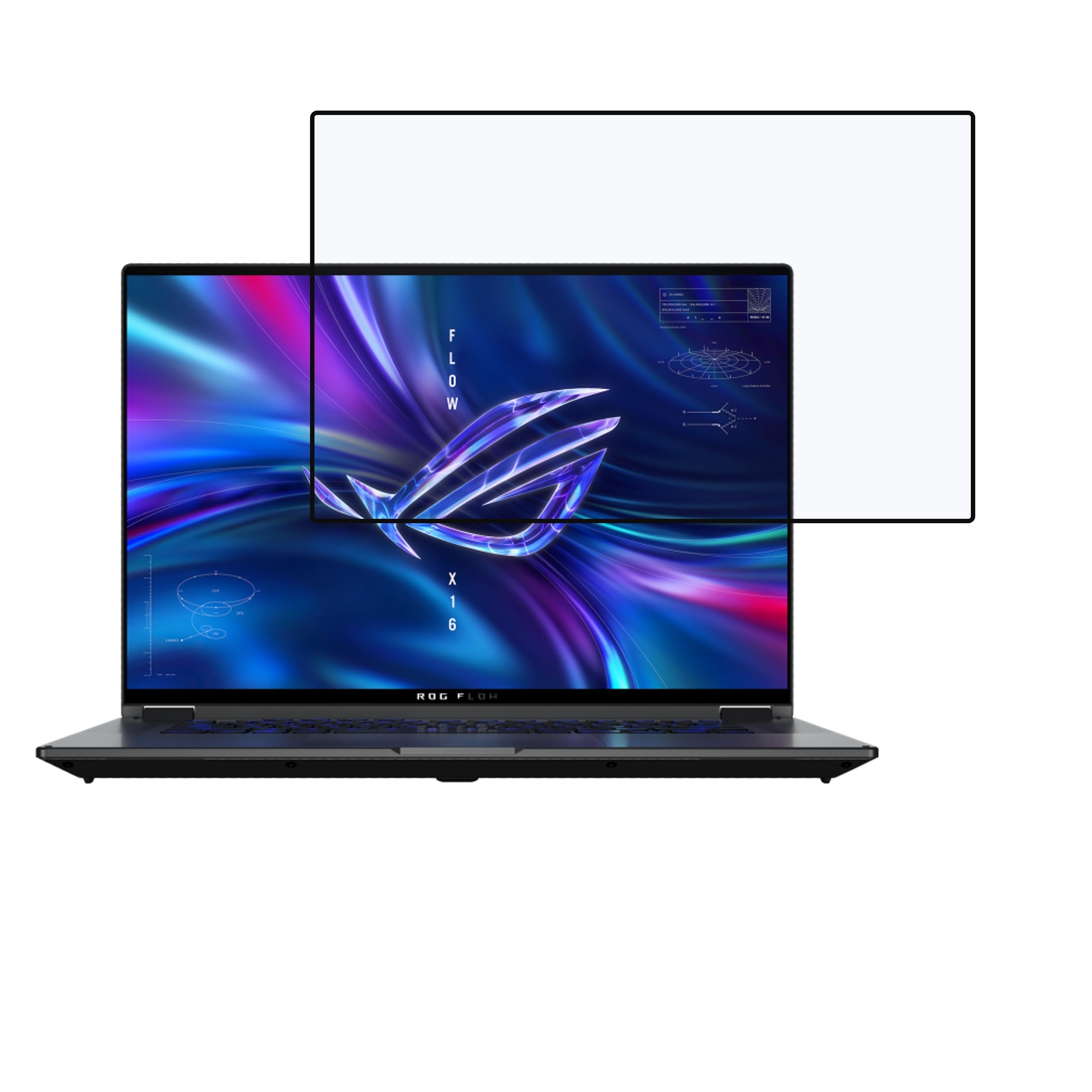 DVTECH® Laptop Screen Protector Compatible With ASUS ROG Flow X16 (2022) GV601GV601RW-M6055WS 9H Crystal Clear unbreakable (Flexible Screen Protector) (B0D9HK42MP) Amazon Price History, Amazon Price Tracker