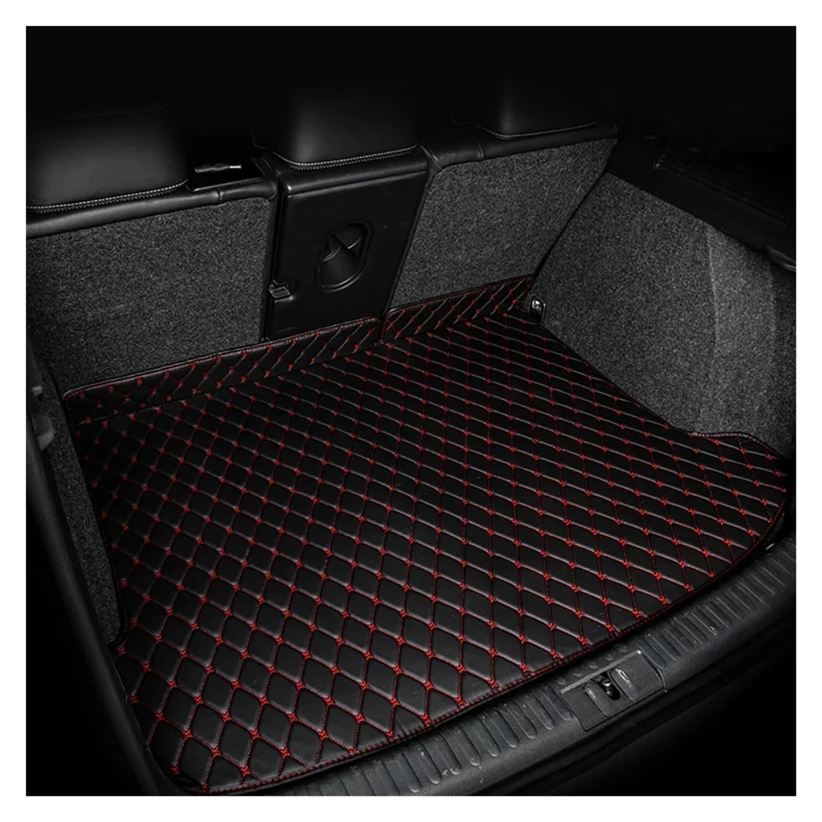 NIKTVEZ Car Leather Boot Liners, for Volkswagen Phaeton 2007-2016 Waterproof Boot Mats Cargo Tray Protector Liners Wear-Resistant Protector Pad Interior Accessories,B