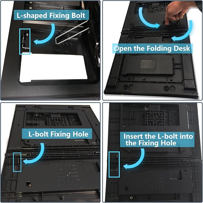 Mesa para cama plegable con ventiladores USB internos y soporte ajustable miniatura 4