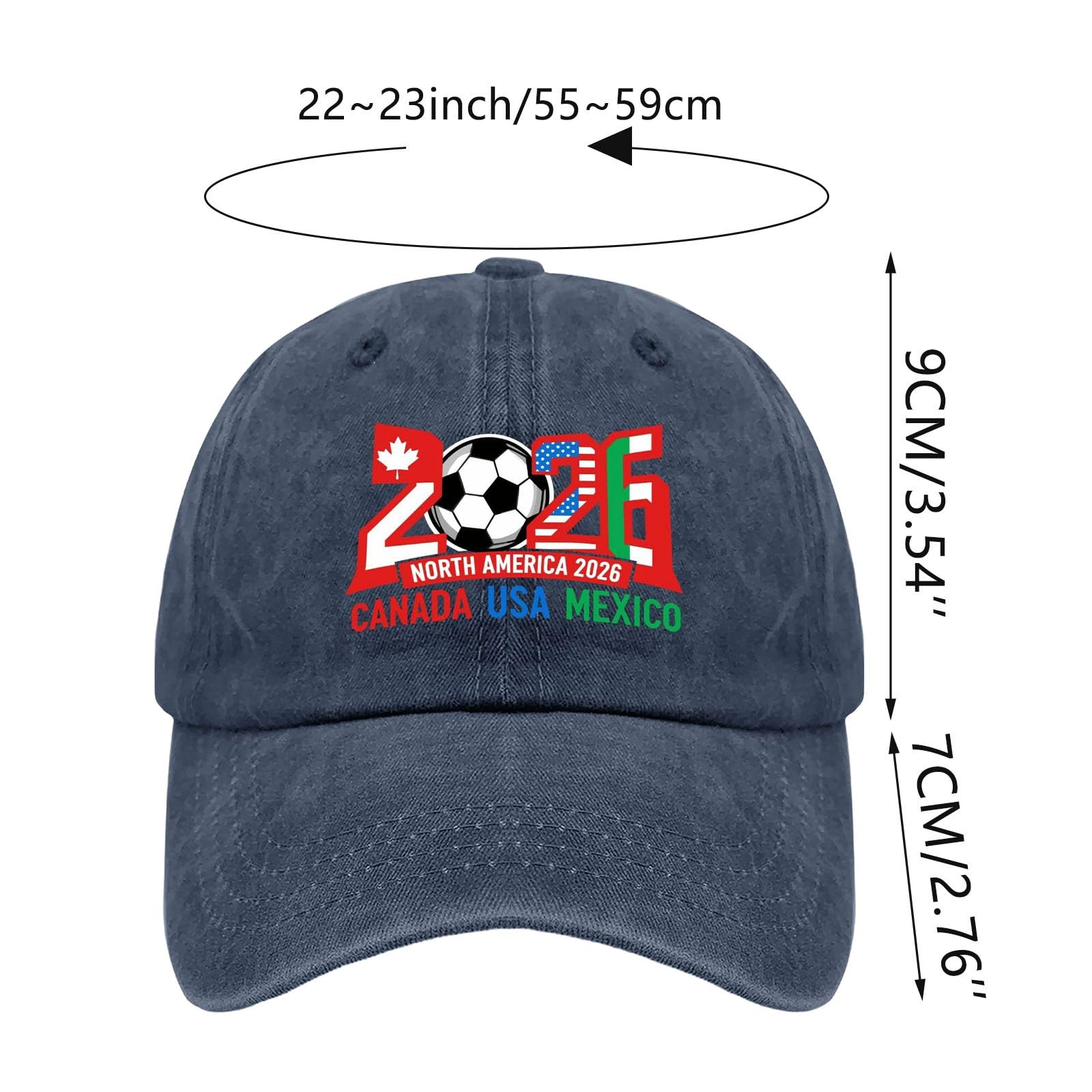 2026 Cup Hat, USA Canada Mexico World Cup Soccer Cap, Host Country Soccer Football Cap, Cotton Baseball Hat for Men Women — view 5