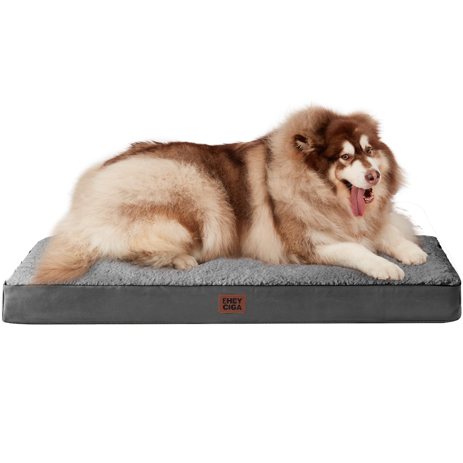 EHEYCIGA Orthopedic XXL Dog Beds for Jumbo Dogs with Removable Washable Cover, Grey, 50x36
