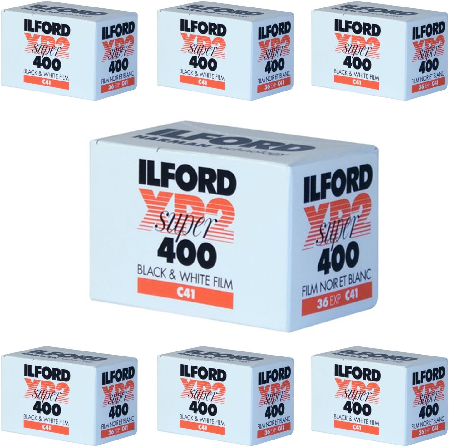 5 X Ilford XP-2 Super 400 135-36 Black & White Film