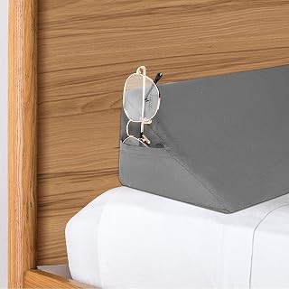 Bed Wedge Pillow for Headboard, Wedges & Body Positioners, Bed Gap Filler to Close Gap (0-3.5") Between Headboard and Mattress, Queen (6 in x 4.5 in x60 in-Small)
