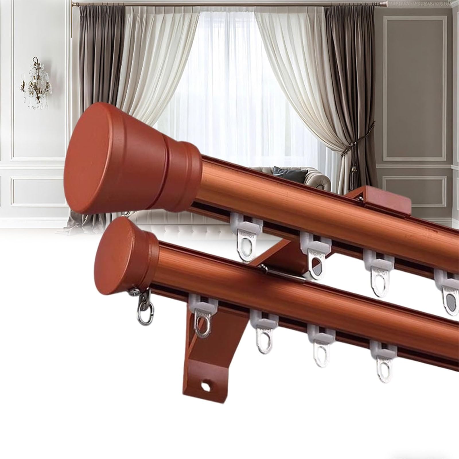 Tringle à rideaux en aluminium silencieuse idéale pour isoler le salon et la chambre