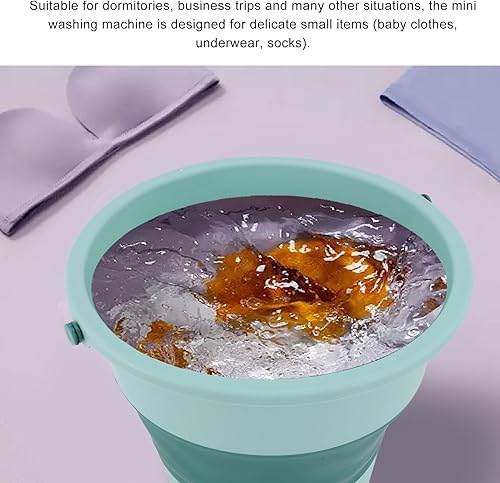 Miniatura 6 de Lavadora portátil plegable, mini lavadora para pequeñas cargas de lavandería, ahorro de espacio para viajes, dormitorio, apartamento y artículos de
