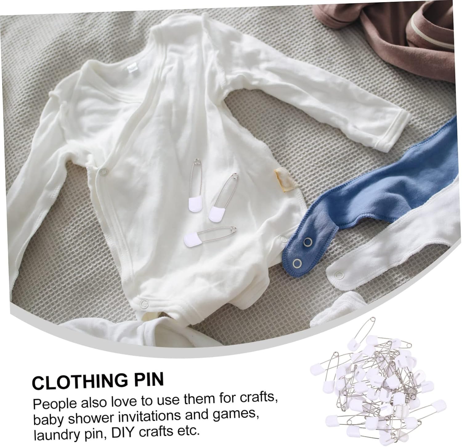 50pcs Diaper Pin Safety Buckle Multifunctional Clothing Pin Brooch Secure Diapers