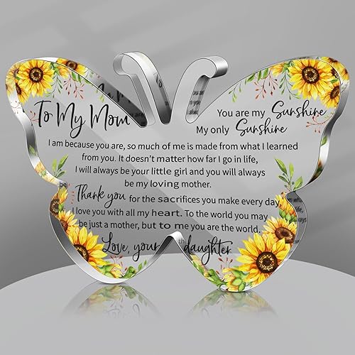 Jetec Regalos para el día de la madre para mamá, regalo de cumpleaños, placa de regalo de hija, hijo, agradecido, Navidad, San Valentín, cumpleaños,