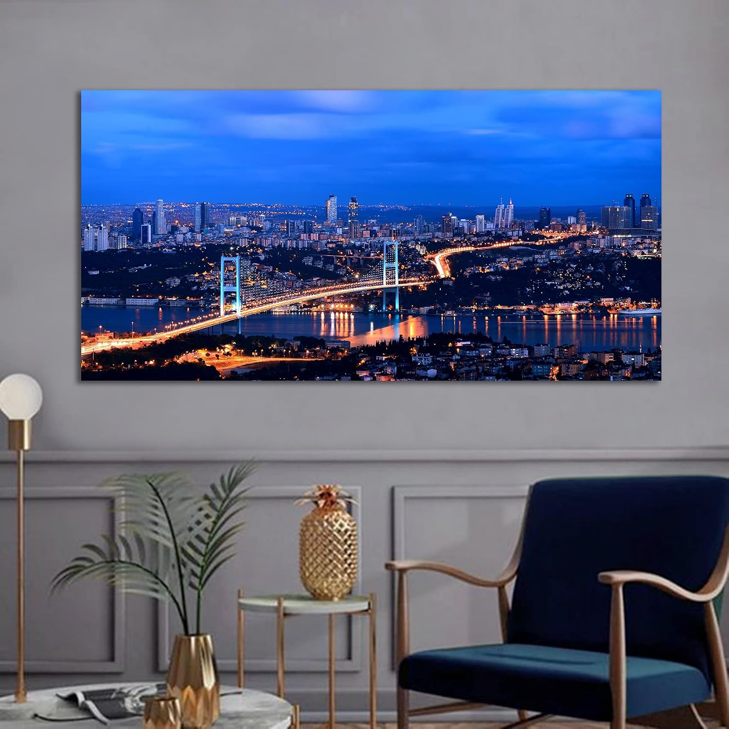 80x40cm İstanbul Dekoratif Duvar Kanvas Tablo BRD-SNT-M-0272