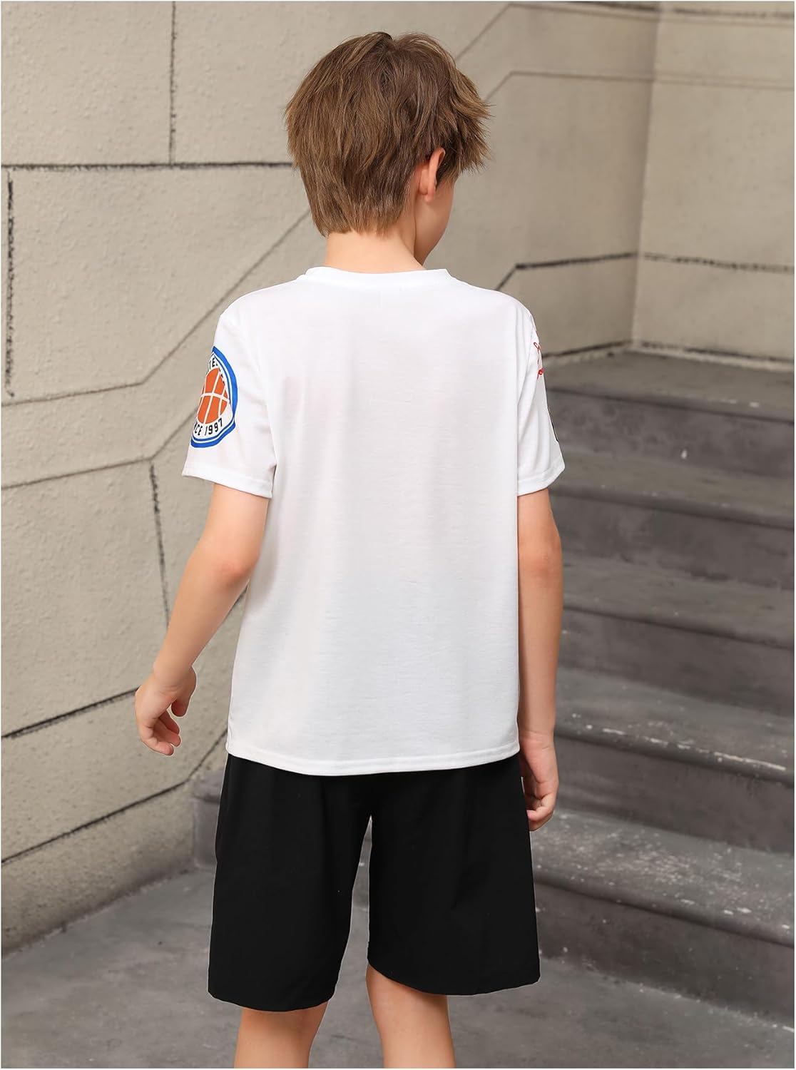 SOLY HUX Boy's Summer Tops Letter Graphic Short Sleeve Shirts Crew Neck Loose Tee Shirt - Image 2