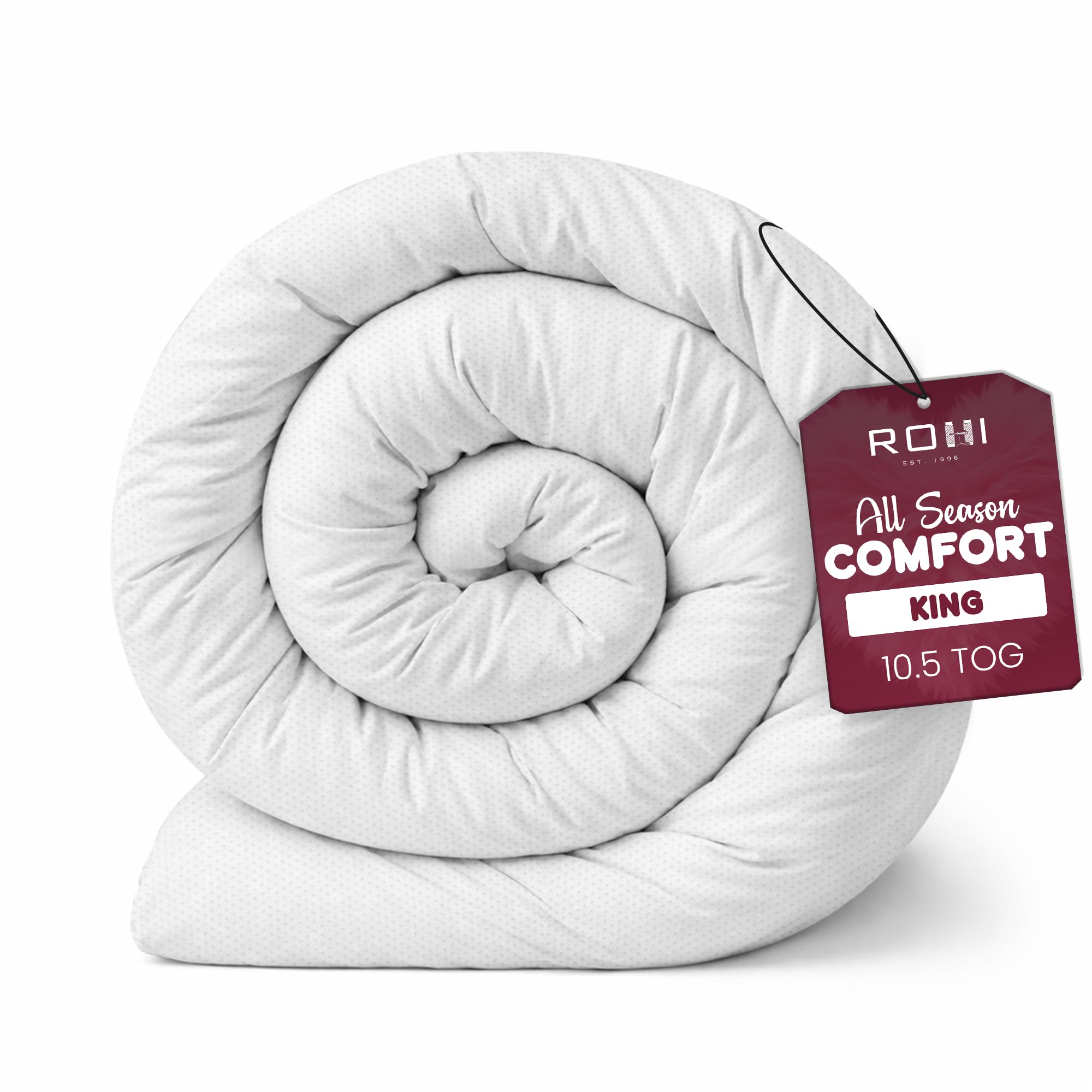 Rohi Anti Allergy 10.5 Tog Double Duvet – All Season Duvets – Soft & Breathable Luxurious Hollowfibre Quilt with Corvin Cover – Midweight Comforter Double Bed Duvet (All Season) — view 19