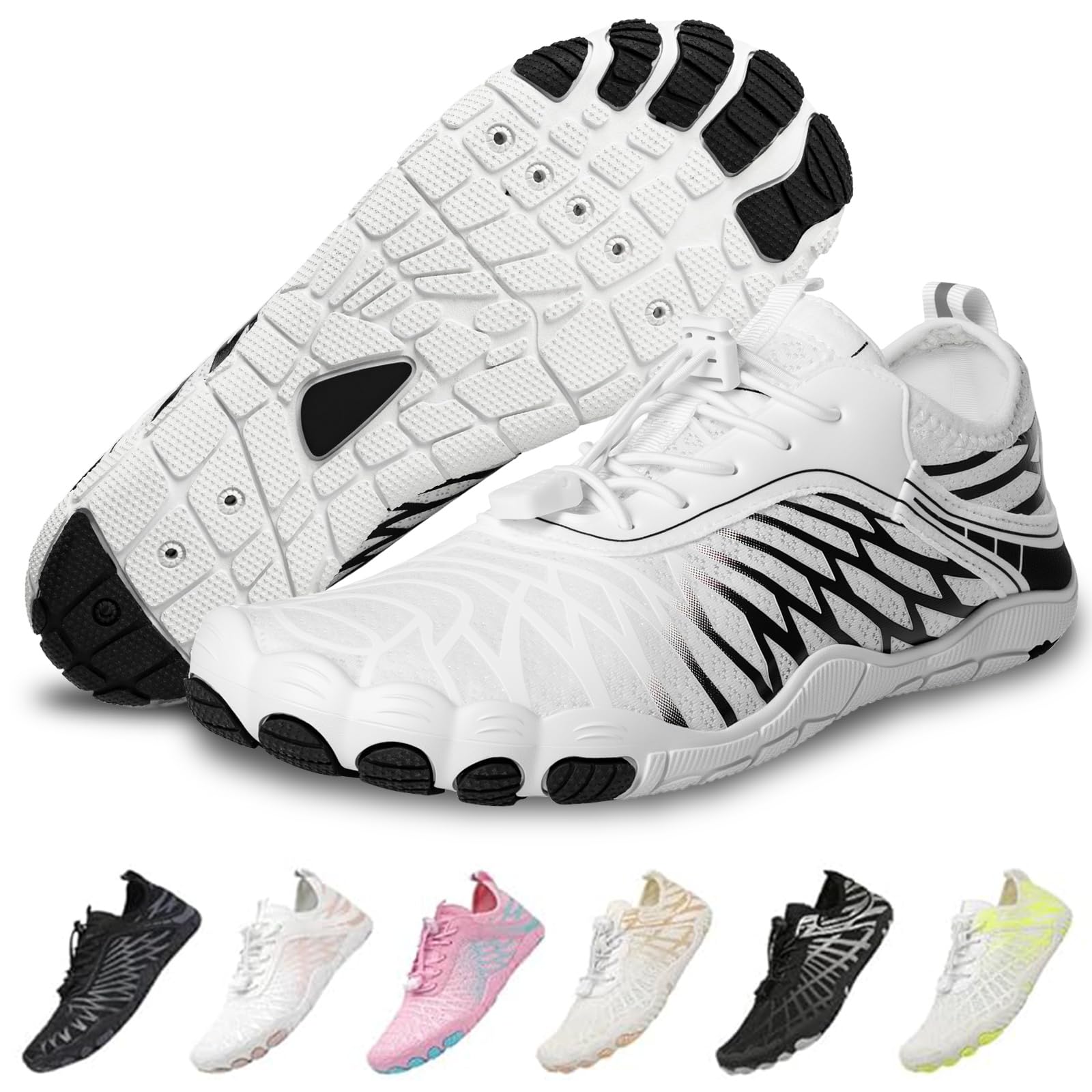 Barefoot Shoes for Women & Men, Grounded Walking Hiking Barefoot Shoes, Wide Toe Box Non-Slip Water Athletic Footwear, Comfortable Vitality Barefoot Footwear, Trail Running Sneakers Unisex-image-46