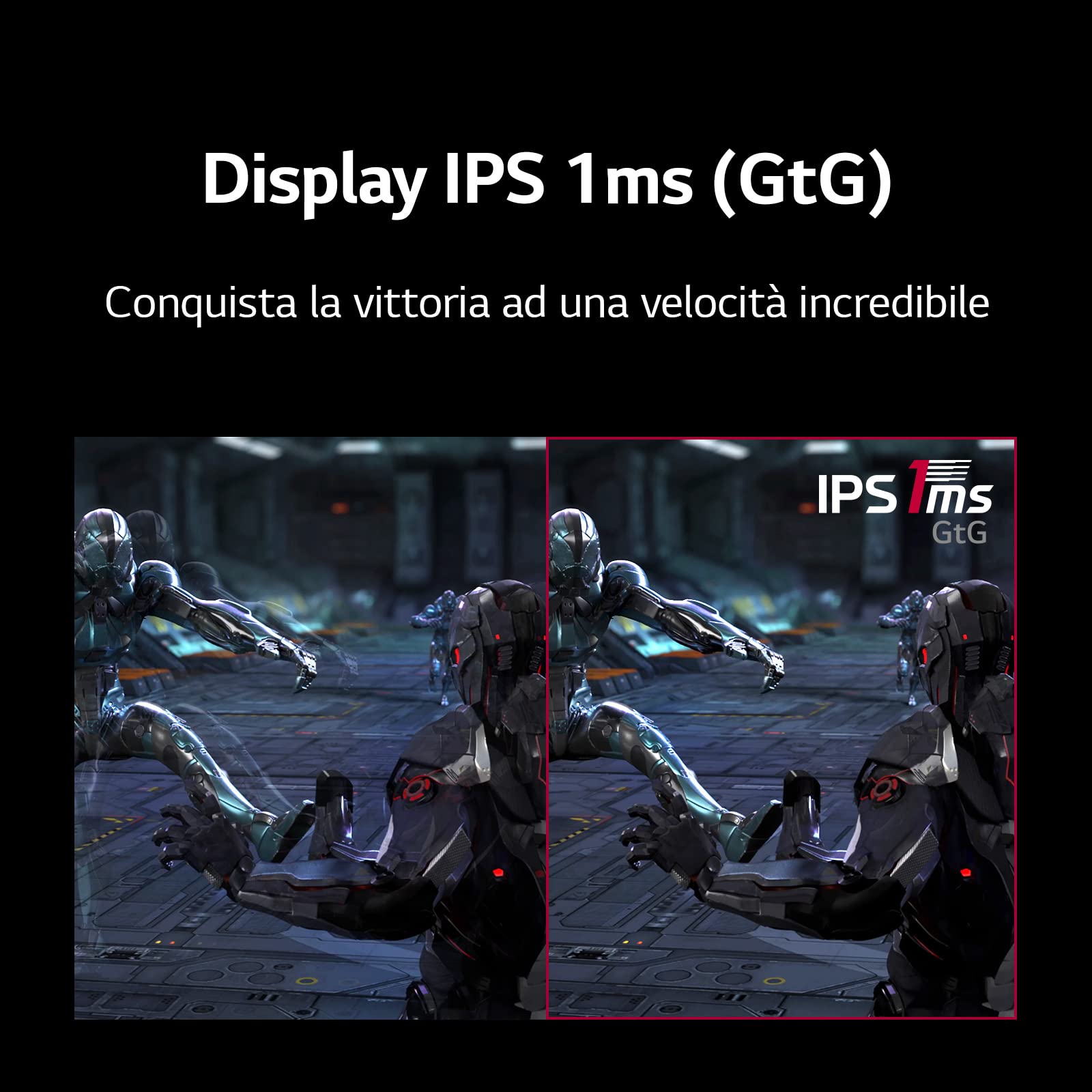 LG 27GN60R UltraGear Gaming Monitor 27" Full HD IPS HDR 10, 1920x1080, 1ms, AMD FreeSync Premium 144Hz, HDMI 2.0 (HDCP 2.2), Display Port 1.4, AUX, Flicker Safe, Nero