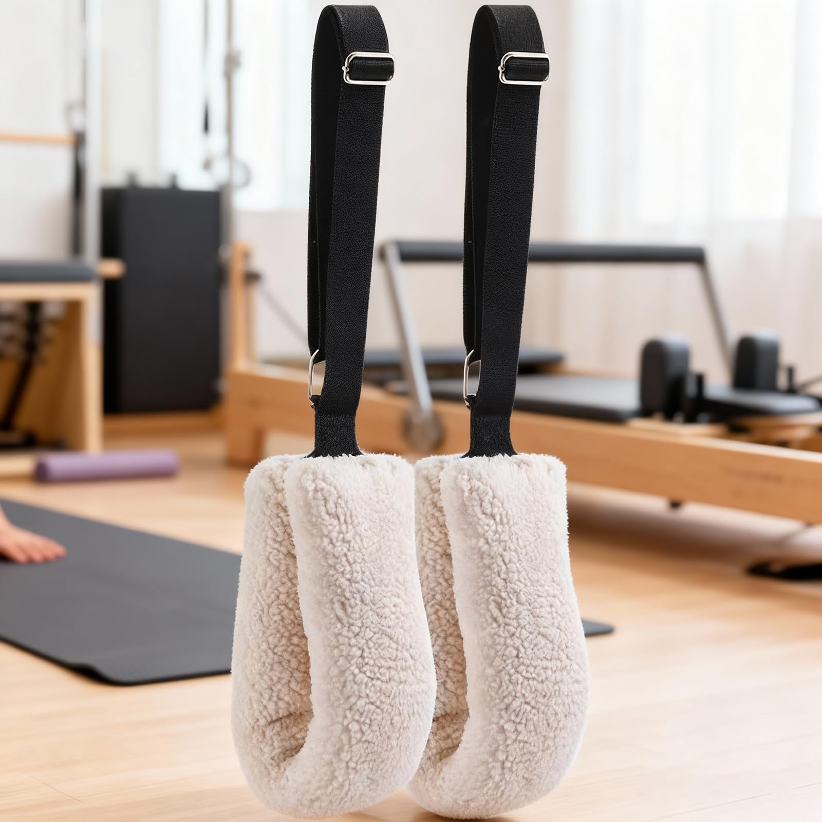 2 cinghie regolabili per Pilates Strumenti di allenamento Piedi Maniglia Cinghie Cinghie di Allenamento Banda Pilates Reformer Accessori Cinture Fasce Regolabile