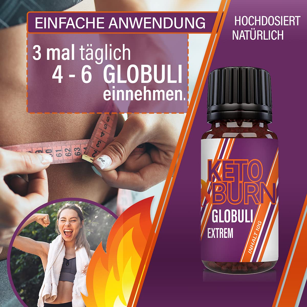 Capsules KETO BURN EXTREM HelloNutrition – Brûleur De Graisses Homme & Femme | Perte De Poids Glucomannane