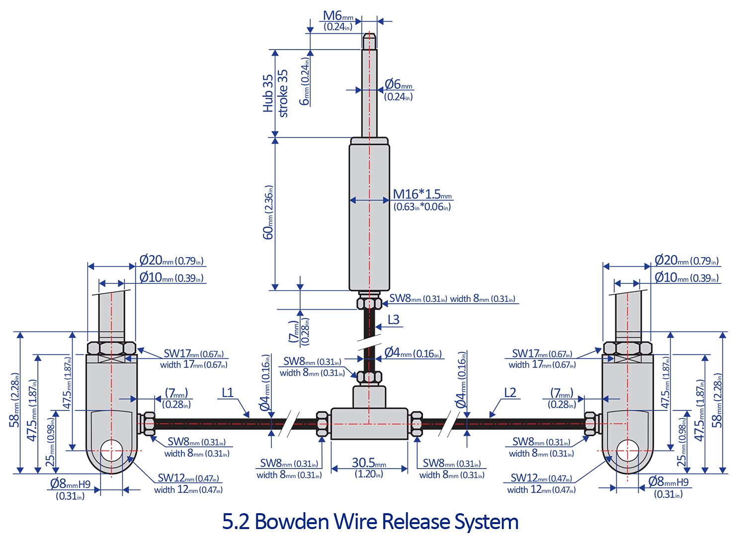 Hоttеѕt Sаlеѕ Bansbach Easylift 27956 59(1500Mm) 5.2 Bowden Wire Release System, Steel