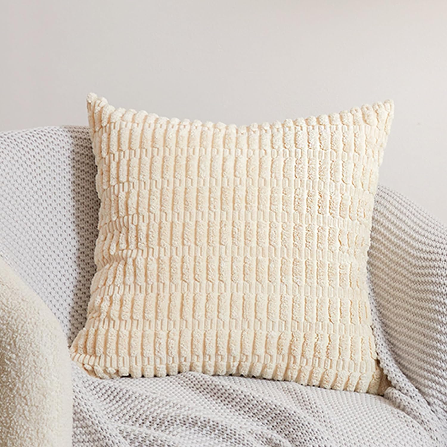 2 Pack Decorative Throw Pillow Covers Corduroy Cushion Covers for