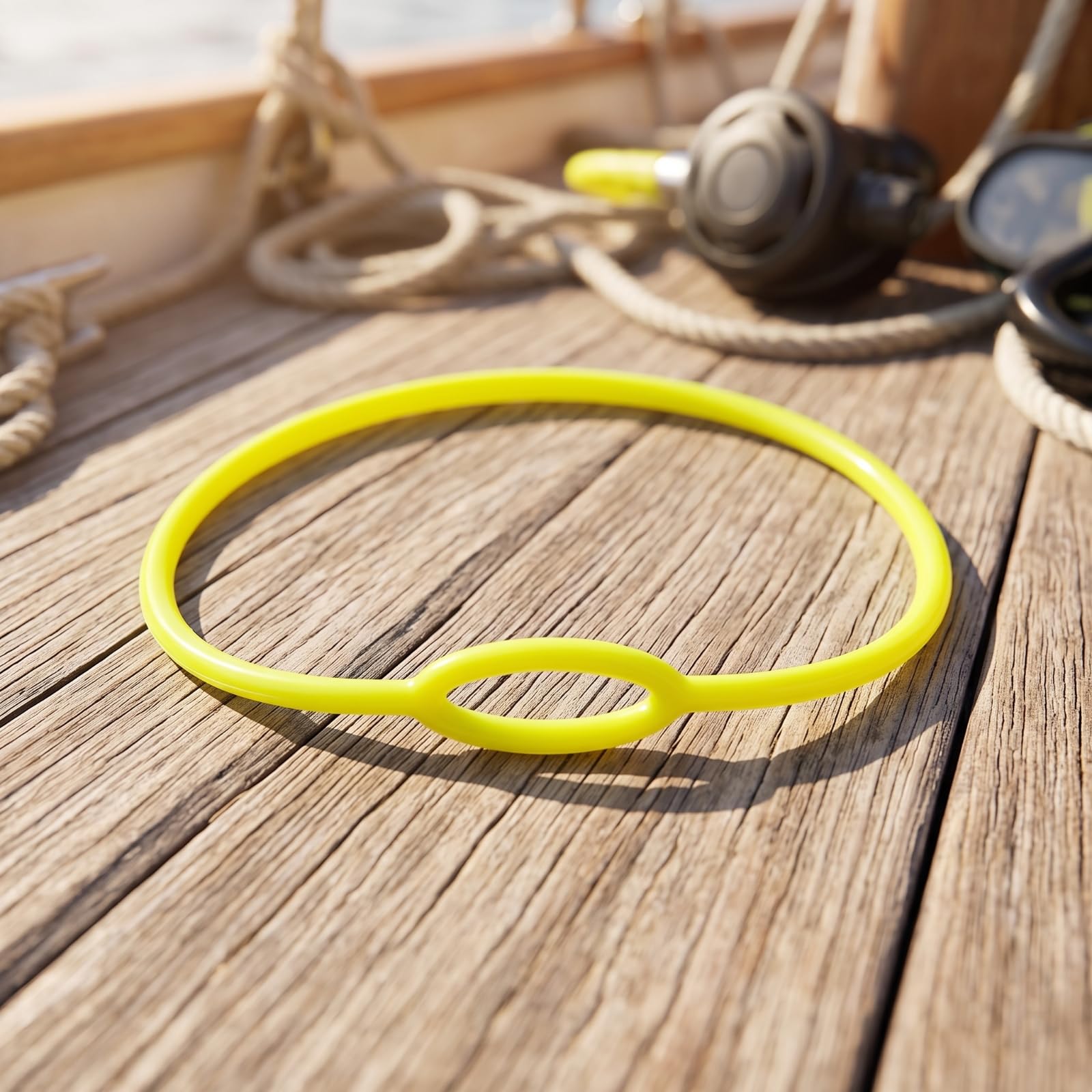 Cinturino Collo Subacqueo Regolatore Collare Silicone Cordino Sub Loop Continuo Profilo Liscio Antiabrasione Tenuta Stabile Accesso Immediato Adatto