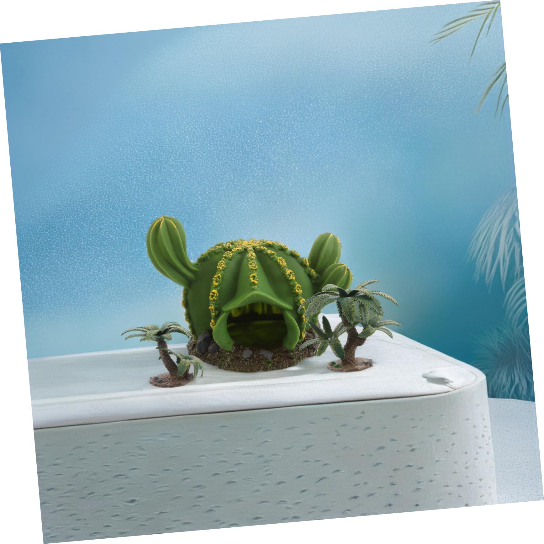 TOYANDONA 3pezzi Decorazione per Acquari Statuine di Cactus da Piante del Deserto Realistiche in Miniatura Accessori per Habitat di Rettili e Terrari