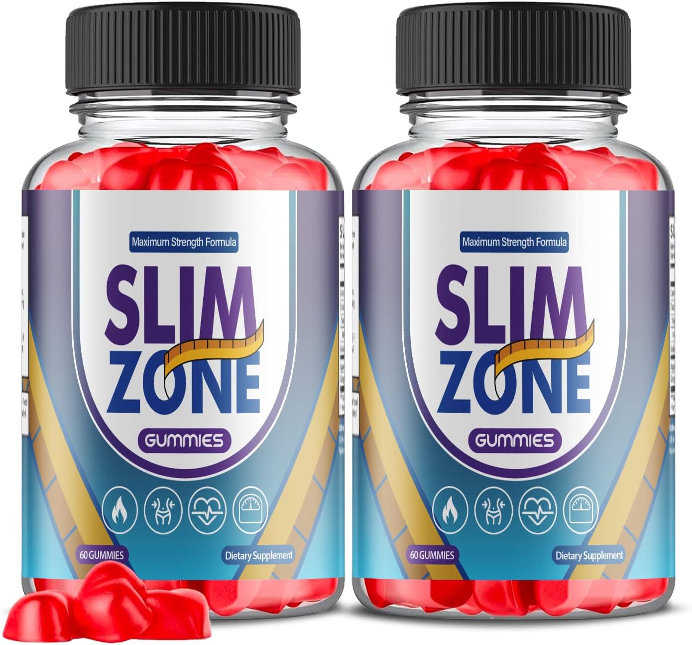 Slim Zone Keto Gummies - Slim Zone Keto ACV Gummies, Slim Zone Keto Ketosis Gummies with Apple Cider Vinegar - Vegan, Non GMO - Advanced Formula Ketogenic Supplement (2 Pack)