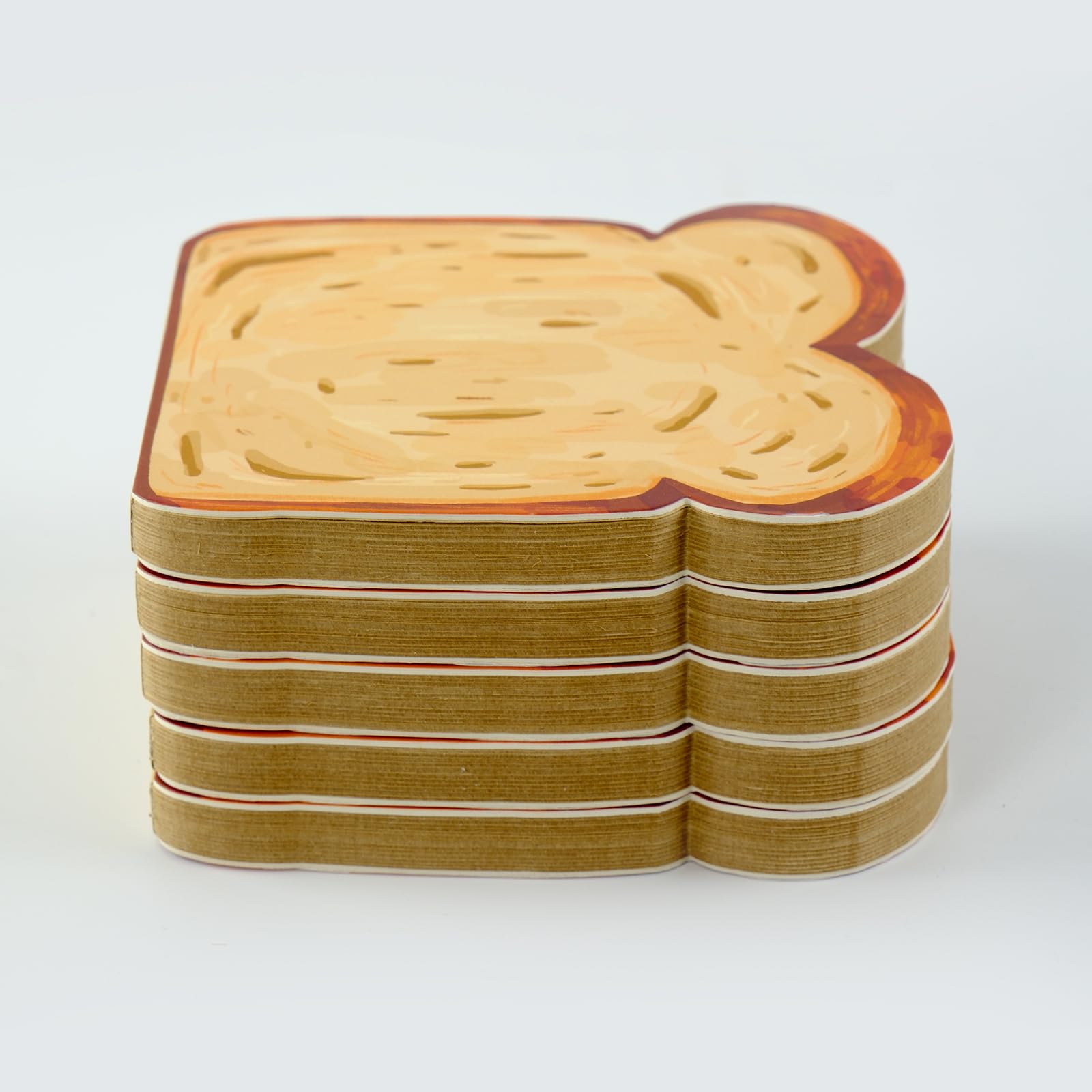 Notizblöcke in Toastform, 5 Stück, blanko, 50 Blatt/Block, kleines Notizbuch für Backliebhaber, niedliche Notizen (eine Tüte Toast hat 5 Blöcke)