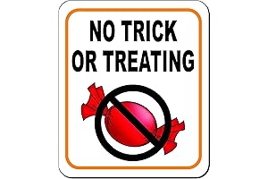 Eye-Catching "No Trick or Treating" Sign: Keep Unwanted Visitors Away