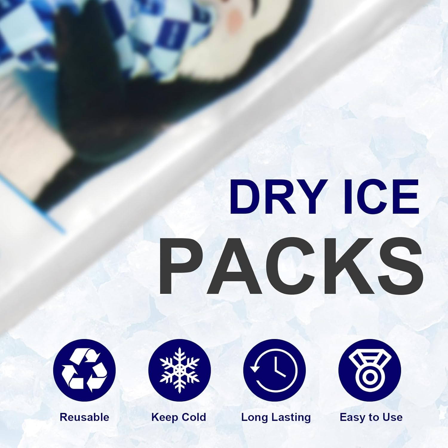 Reusable Ice Pack Sheets, 24 Cell/12 Cell/250g Single Ice Packs for Cooler and Shipping, Long Lasting Dry Ice Packs for Shipping Frozen Food Freezer Packs for Mailing