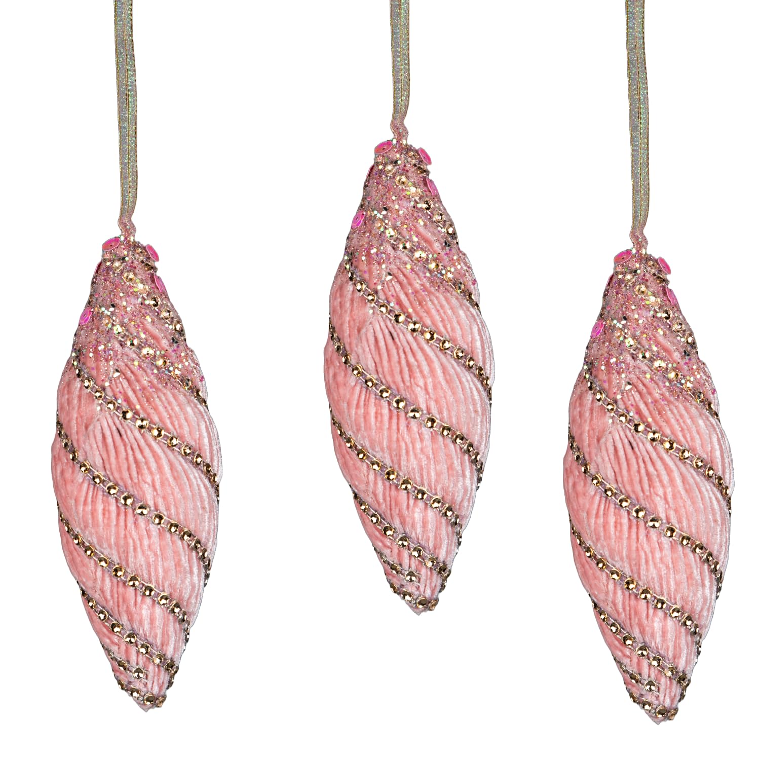 Shatchi 15cm Nut Bauble - Christmas Tree Hanging Decoration - Pink