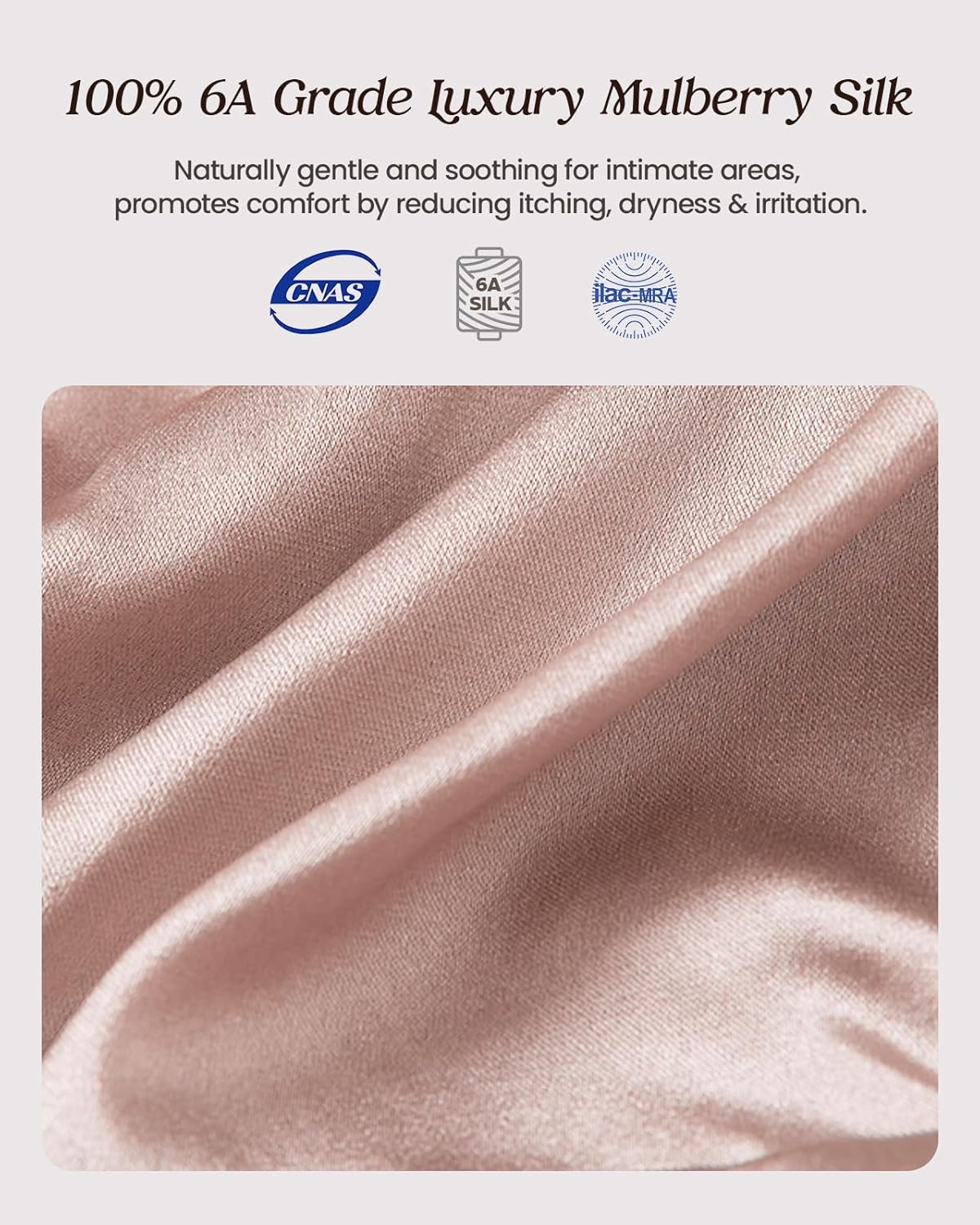 Women's Silk Satin Panties, 100% Mulberry Silk Underwear, Breathable Sexy Satin String Bikini Panties for Women - Image 3