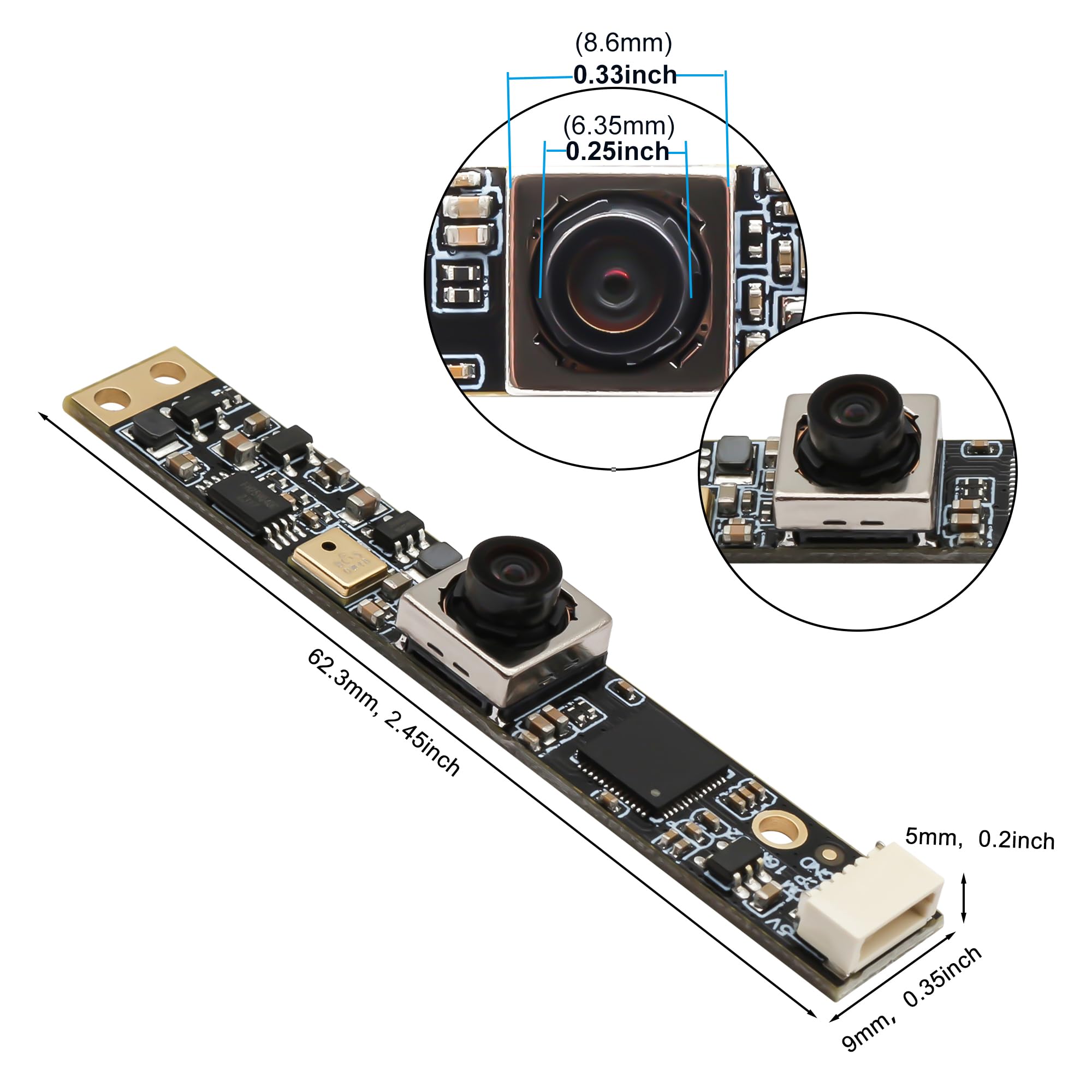 Svpro 16MP Autofokus USB Kameramodul Mit Mikrofon für Computer - HD UVC USB Kamera 2X Digitalzoom, Lightburm Video Modul, Lasergravur Webcam Board