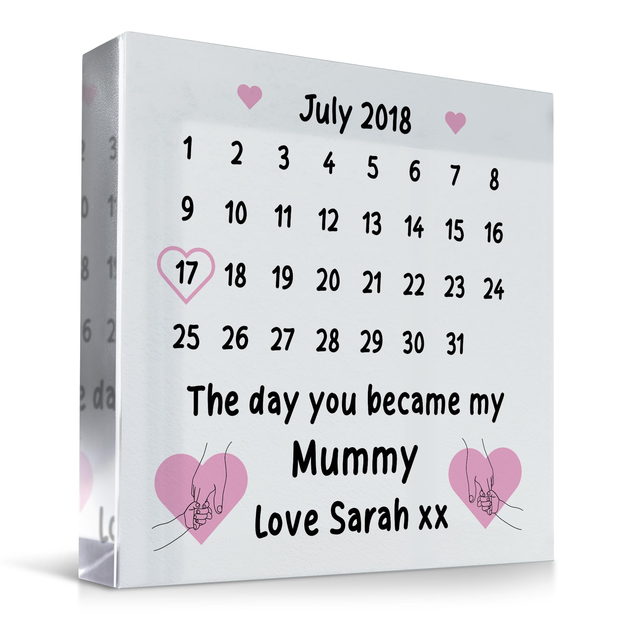 Red Ocean Mum Gifts Personalised Mum Gift For Birthday 1st Mother's Day Gift For Mummy New Mummy Gift From Baby Gift For Her Baby Gift (Became My Mummy Pink)