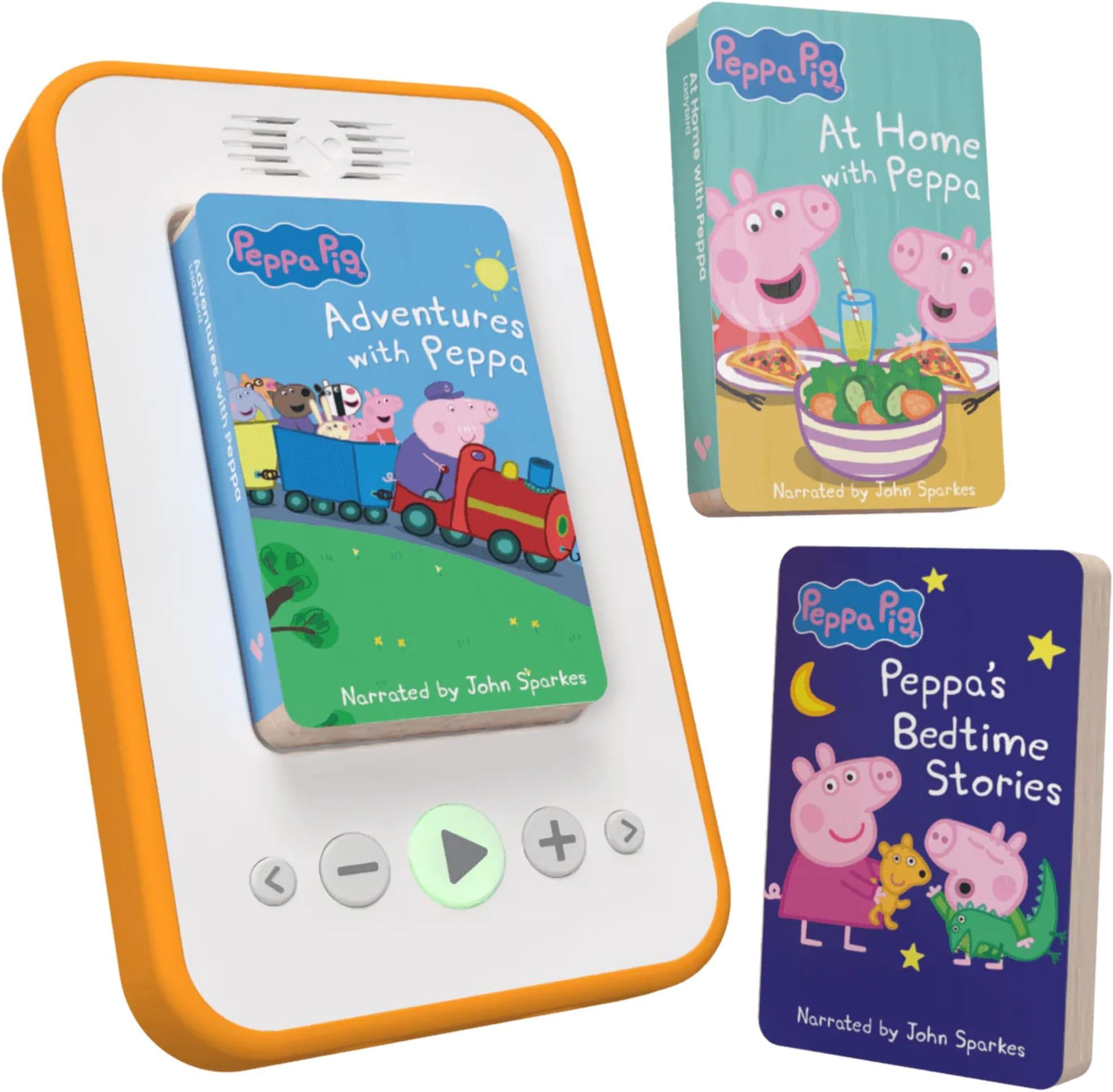 Kids Audio Book Player | No App or Wifi Needed | Portable & Screen-Free | Peppa Pig Starter Pack Includes 3 Peppa Pig Books