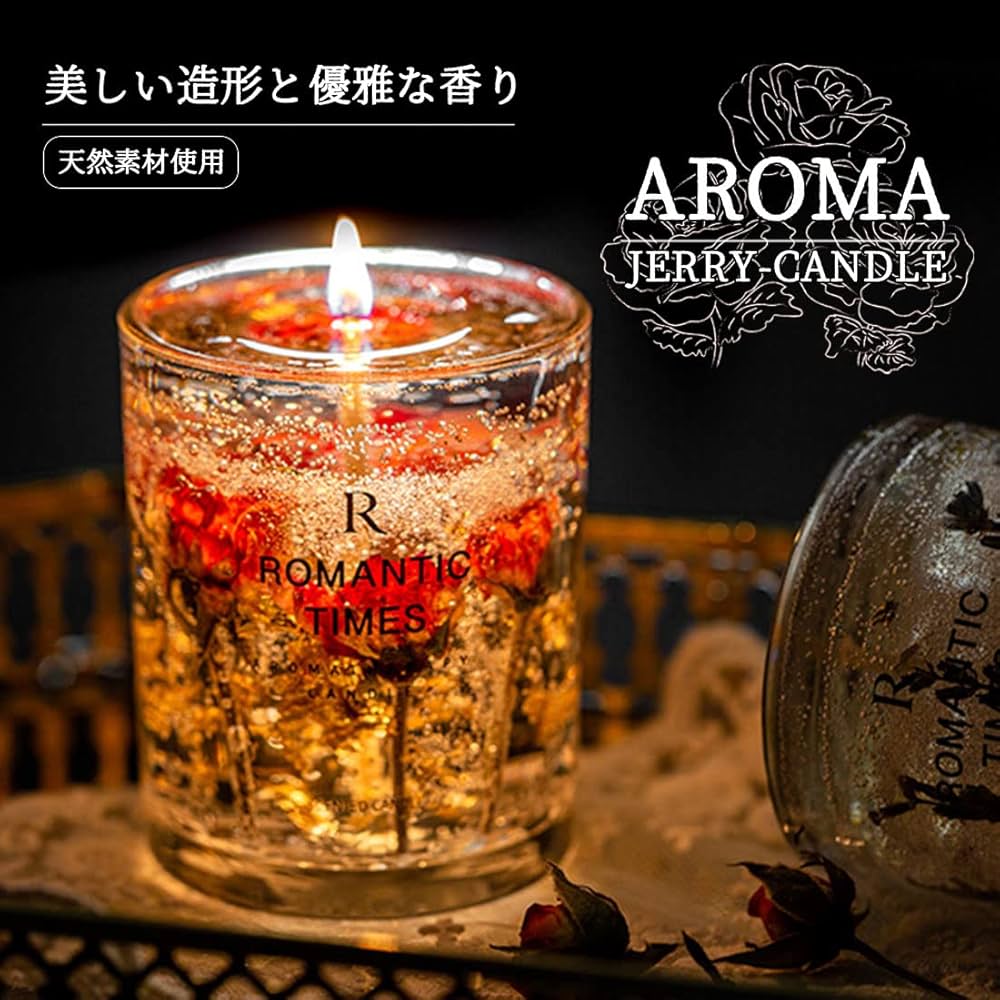 アロマ・キャンドル Kate 受注制作】ルナリアとオレンジの木芯アロマキャンドル