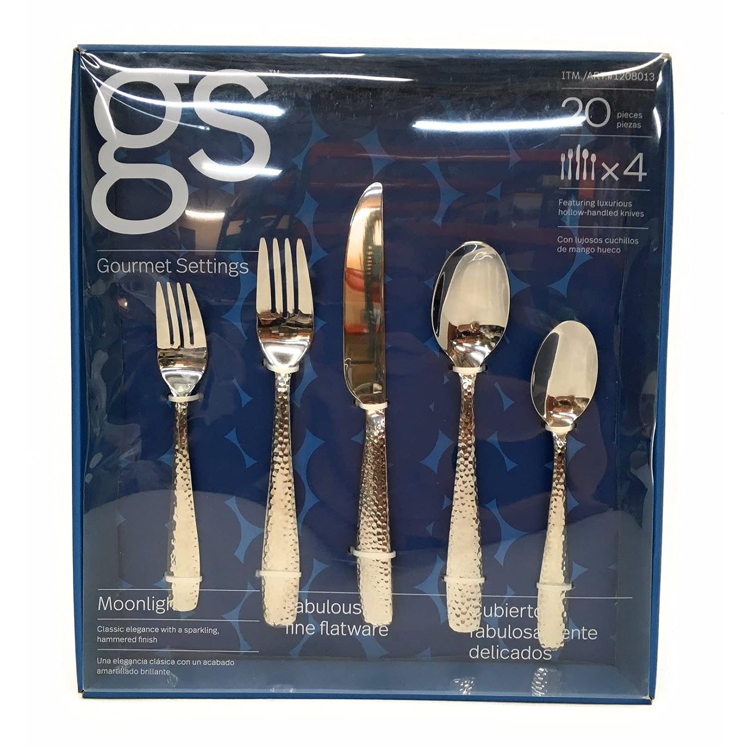 Gourmet Settings GS Moonlight Fabulous Fine Flatware 20 Pieces Set
