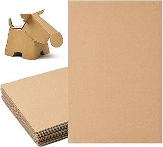 Cozlly Wellpappe zum Basteln, 10 Stück 3mm Dicke Pappe, Kartonplatten, A4 (210 x 300 mm) Wellpappe, für Den Versand, Kuns...