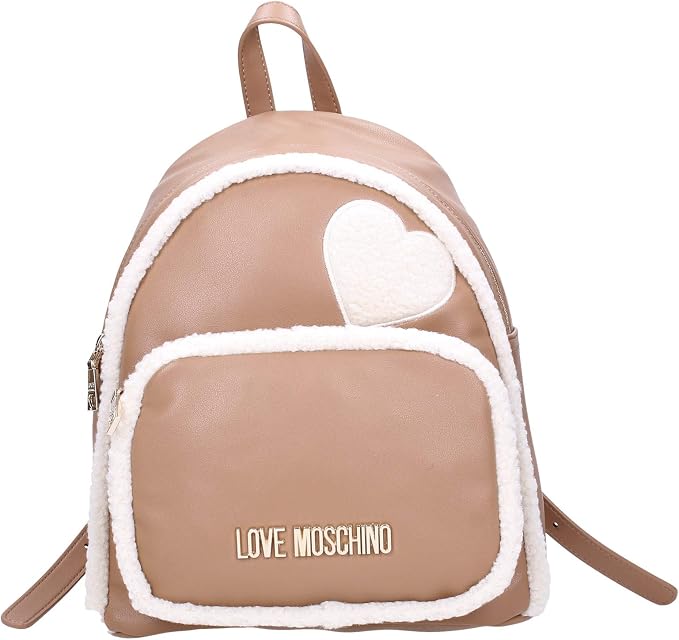 Moschino Borsa donna Love zaino in ecopelle/eco shearling colore cammello  B20MO81 : Amazon.it
