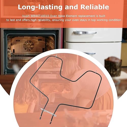 Miniatura 6 de Elemento calefactor inferior del horno GE de repuesto WB44T10010 - Compatible con GE Spectra Oven Element, 2585W, 240V, calentamiento rápido y fácil