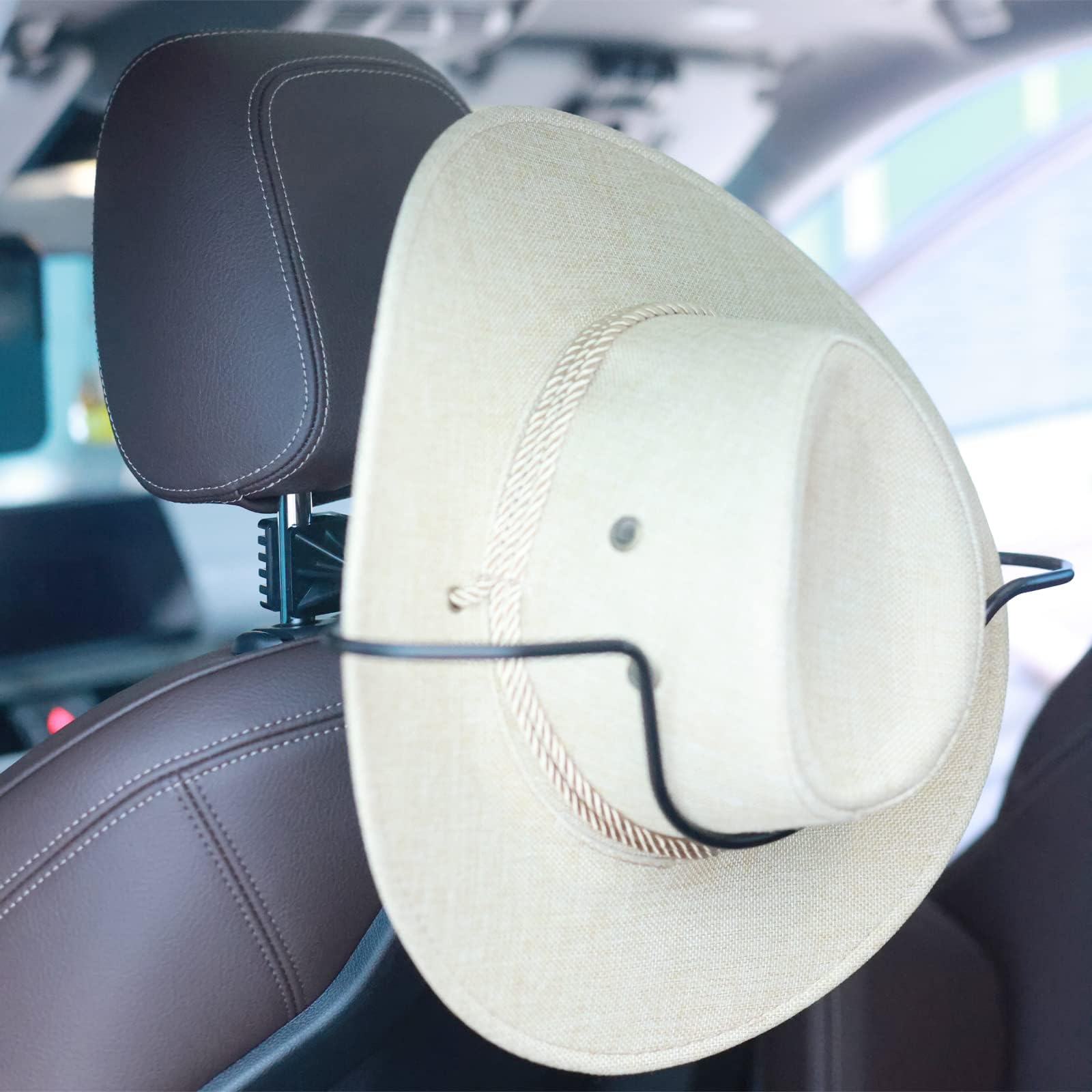GLSOWEE Cowboy Hat Holder, Truck Seat Car Accessories to Keep Hat Shape, Cowboy Hat