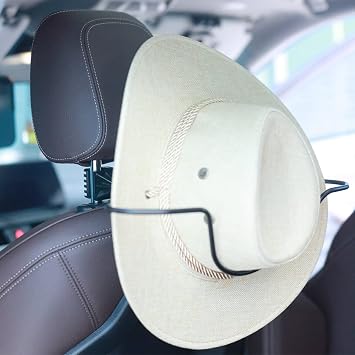 Cowboy Hat Holder, Cowboy Hat Rack for Truck/SUV, Car Coat hanger Black