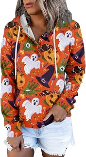 WANZZXCSL Active Autumn Tunic Women Long Sleeve Casual Drawstring Soft Coz Drawstring Polyester Printed Crewneck Tops Women
